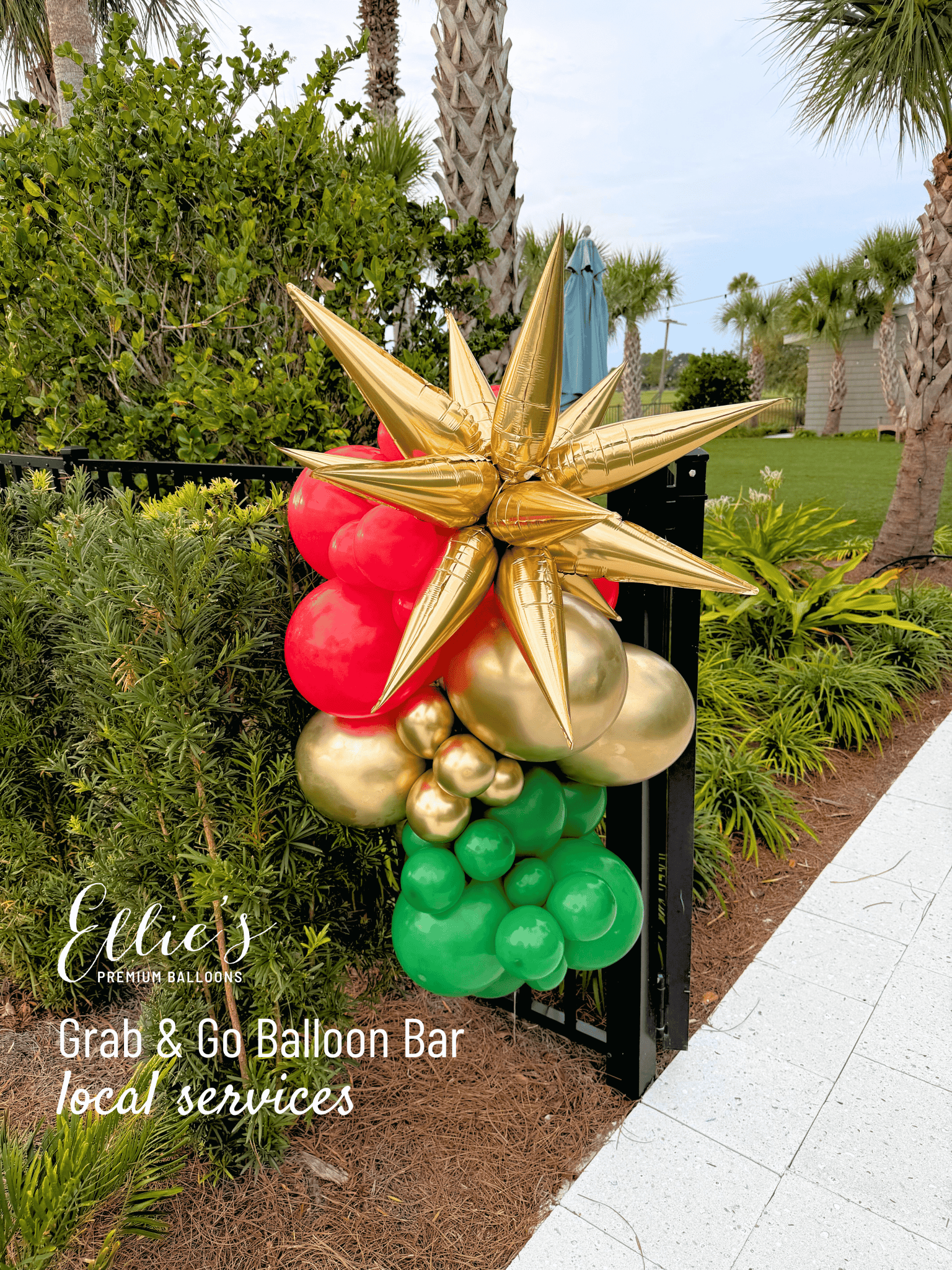 Gold Starburst Cluster Balloon – 40" Foil | Ellie’s Party Supply