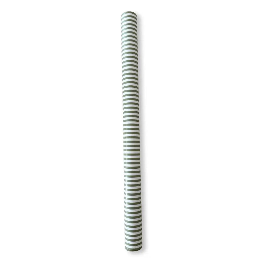 Green Striped Paper Table Runner – 19.5” x 150” | Disposable Party Table Décor