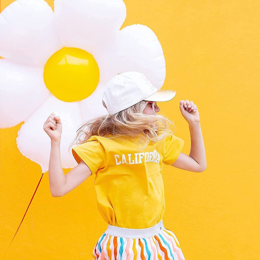 Groovy Daisy Foil Balloon – 28" | Retro Party Décor