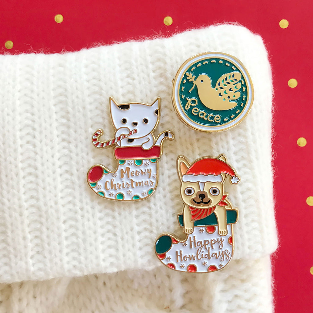 Meowy Christmas Enamel Pin