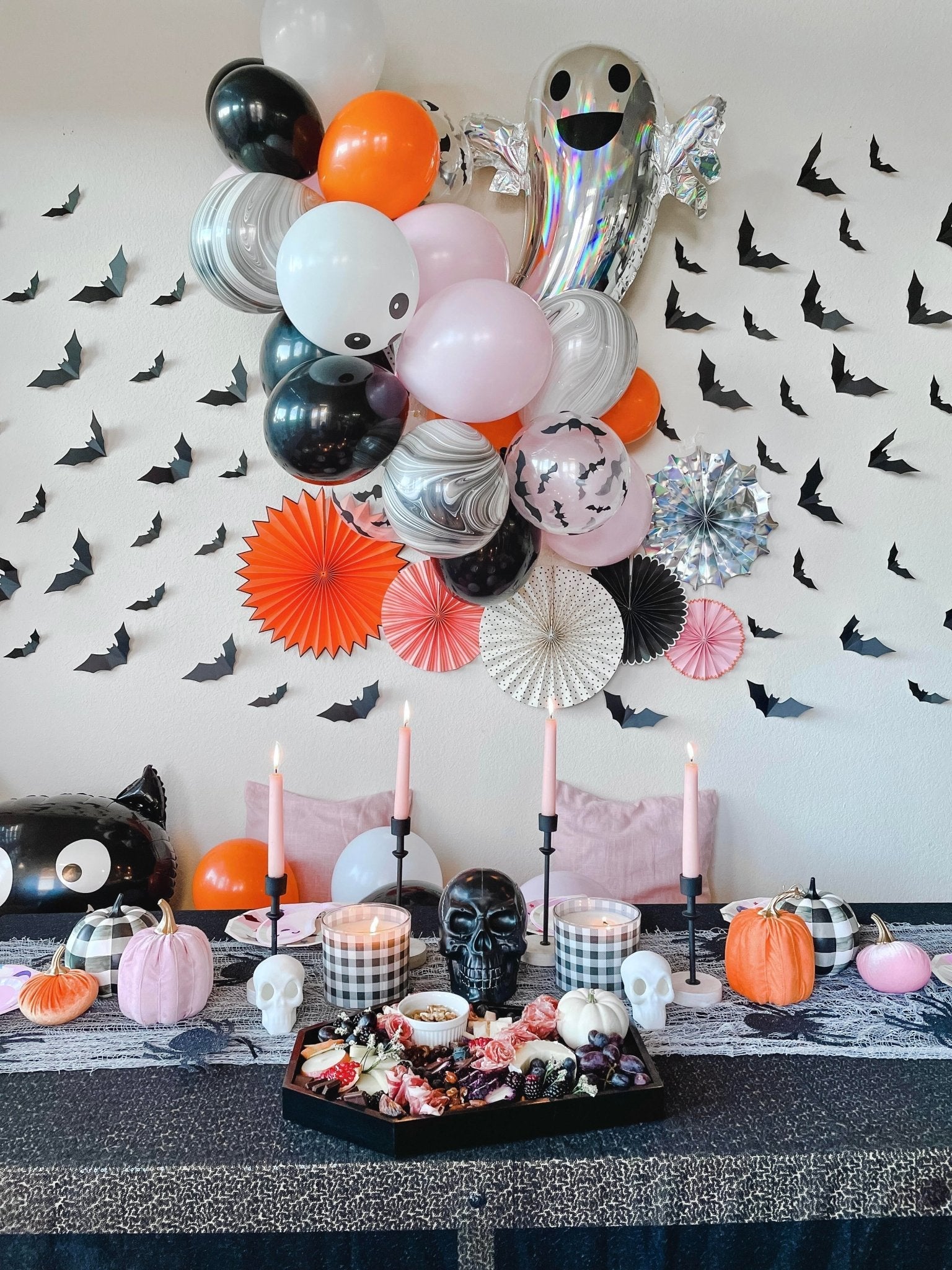 Pink and Black Halloween Balloon Garland Kit | Spooky Cute DIY Arch