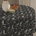 Halloween Cat Pattern Tablecloth, Holiday Entertaining Style