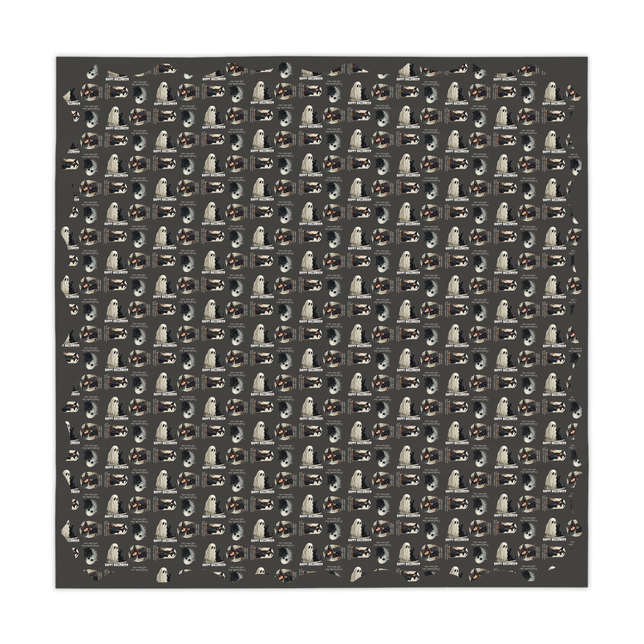 Halloween Cat Pattern Tablecloth, Holiday Entertaining Style