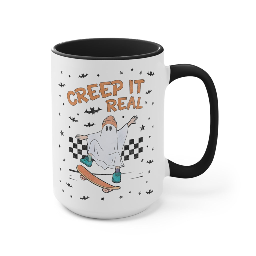 Halloween Coffee Mug: Creep it Real | Distressed Retro Aesthetic Gift for Spooky Season