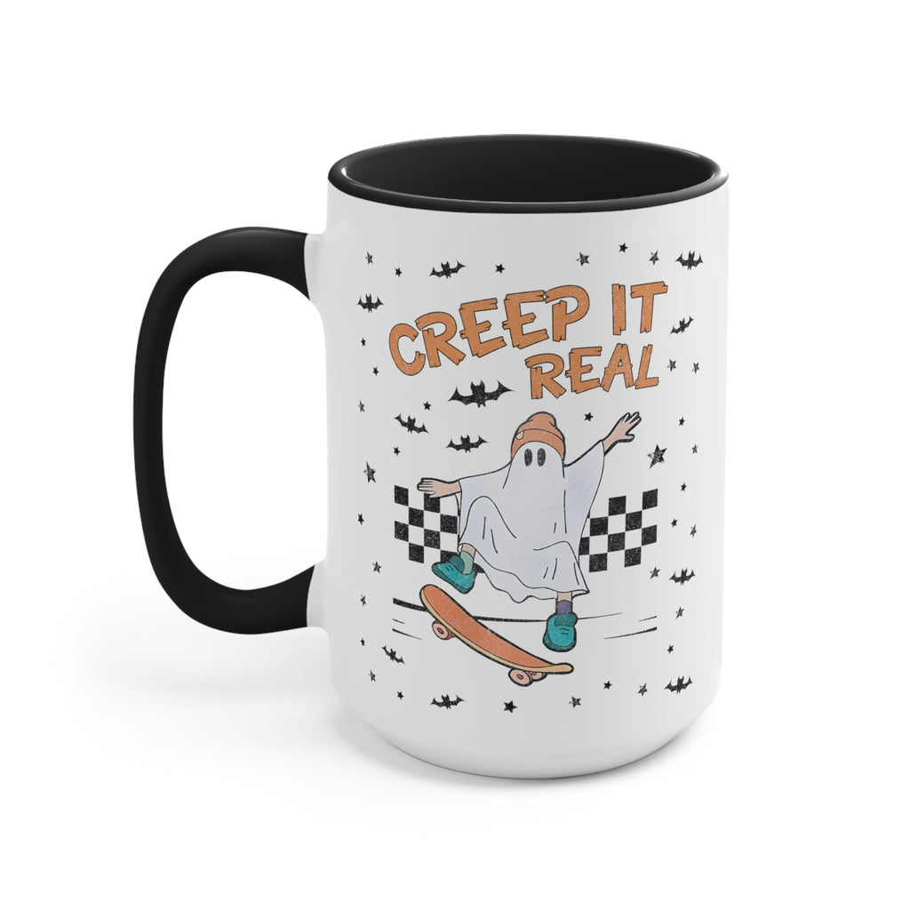 Halloween Coffee Mug: Creep it Real | Distressed Retro Aesthetic Gift for Spooky Season