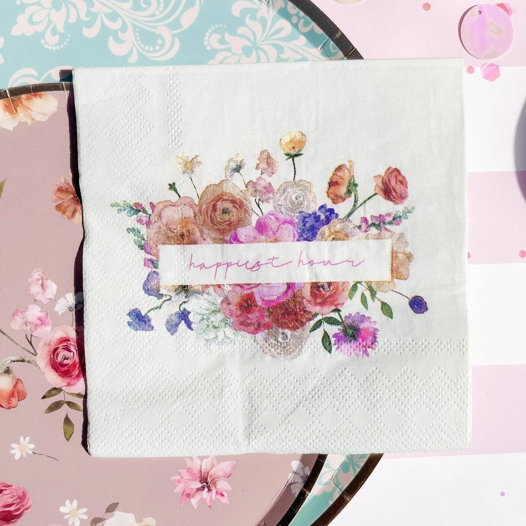 Happy Hour Small Cocktail Disposable Paper Napkins (16pcs)