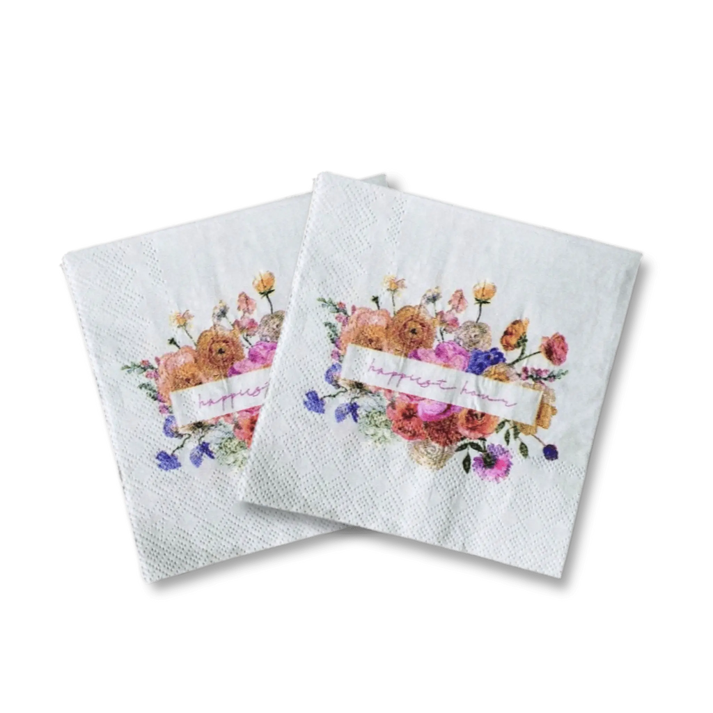 Happy Hour Small Cocktail Disposable Paper Napkins (16pcs)
