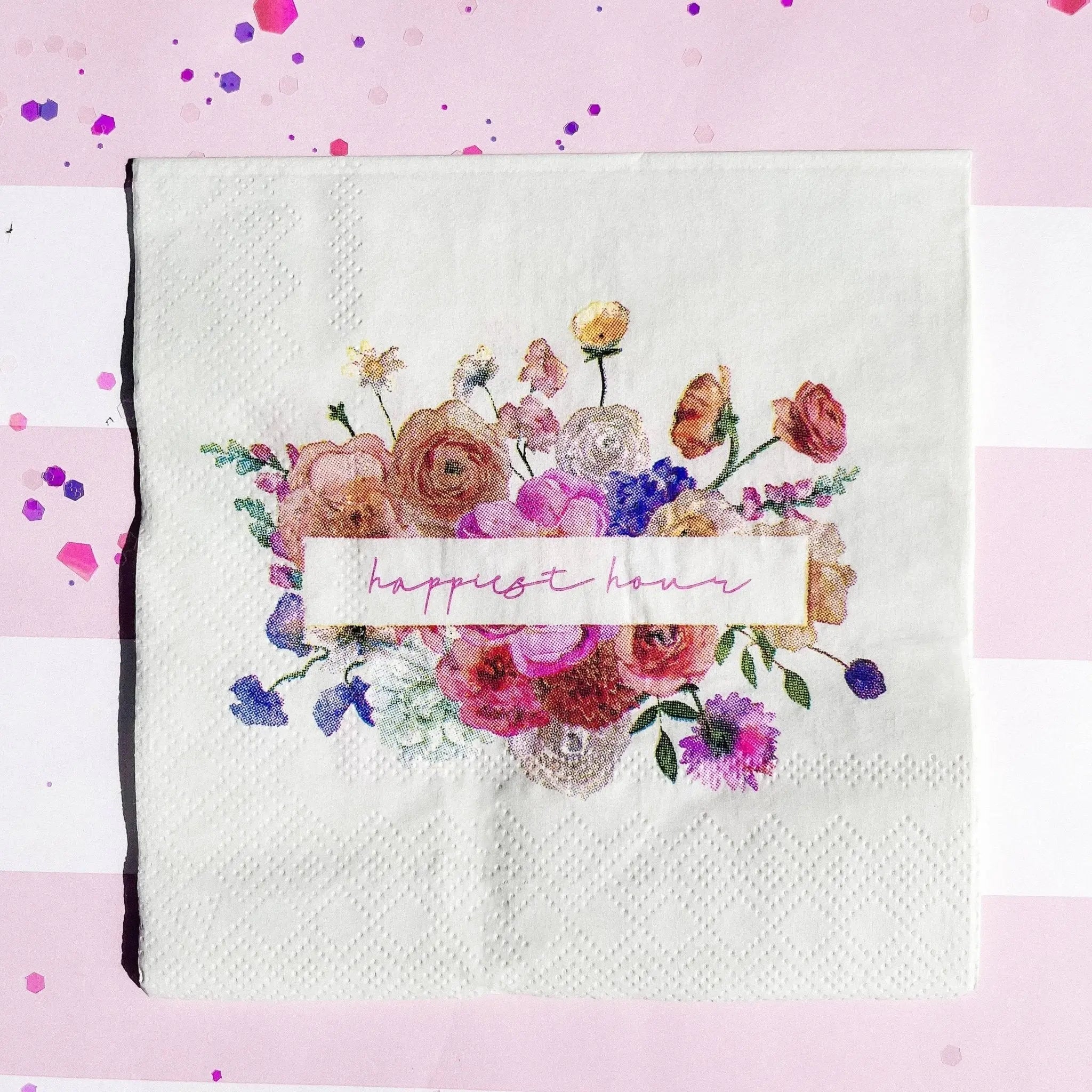 Happy Hour Small Cocktail Disposable Paper Napkins (16pcs)