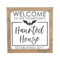 Personalized Haunted House - Established Framed Saying