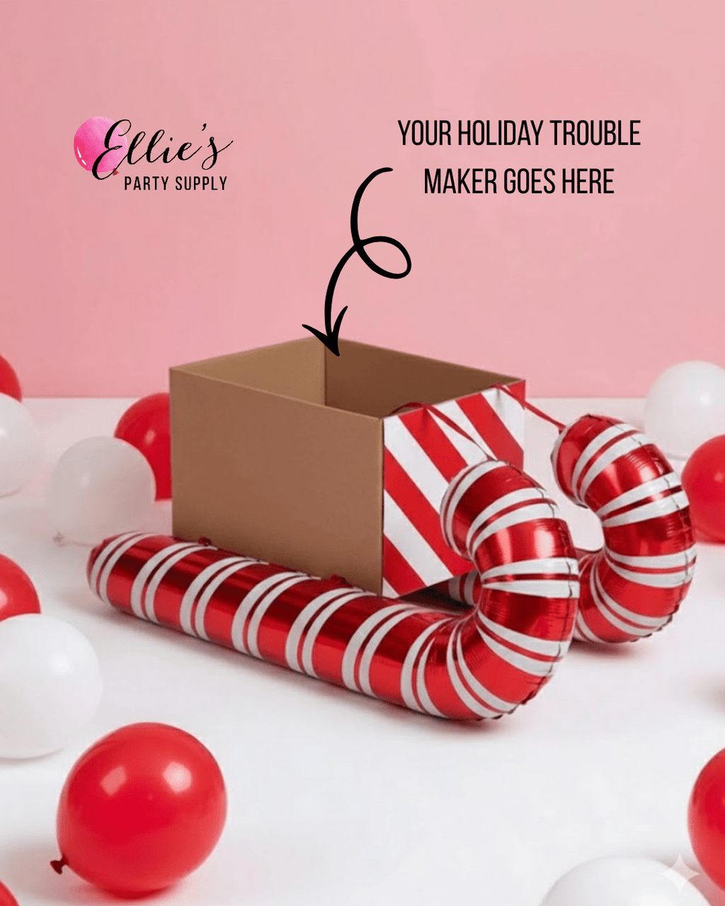 Giant Candy Cane Mylar Balloon 37 Inches