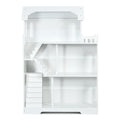 Kids Wooden Dollhouse Bookshelf with Anti-Tip Design and Storage Space