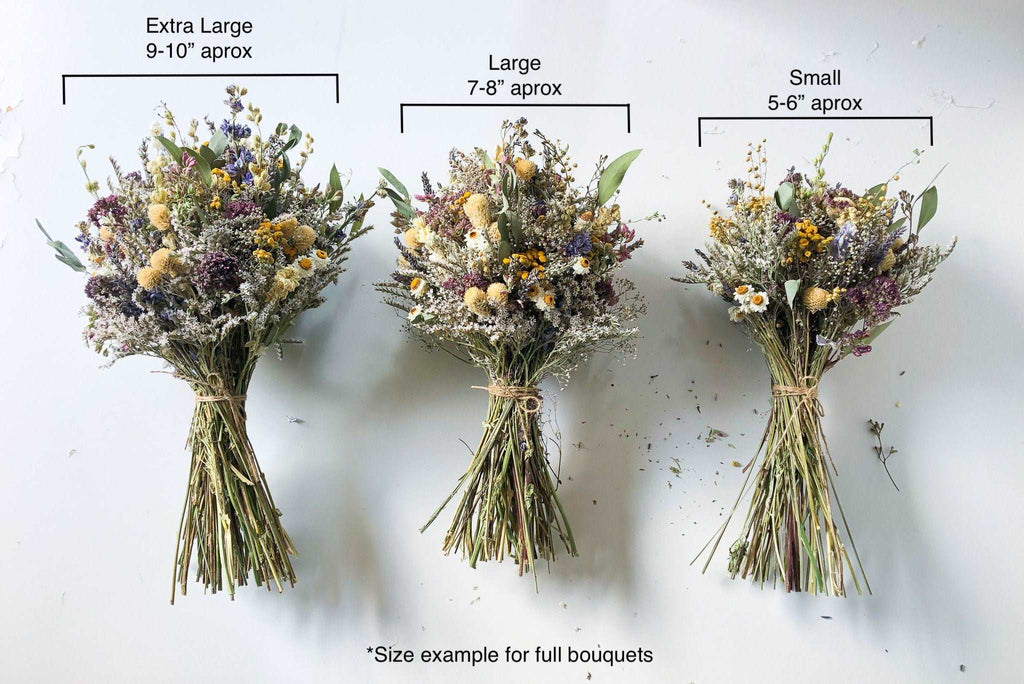 Dried Flower Bouquet – Sunflowers, Eucalyptus, Daisies & Yarrow – Rustic Farm-Grown California Wedding & Home Décor Arrangement
