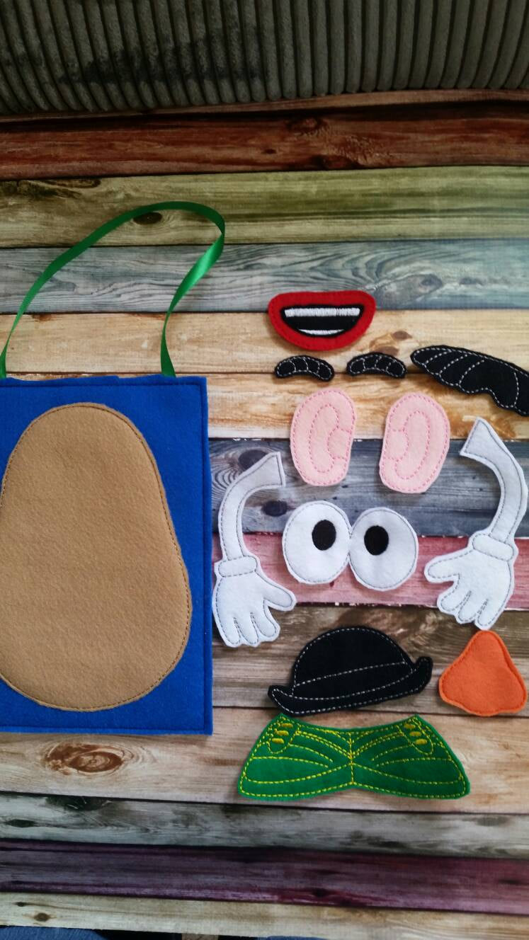 Build Your Own Spud Quiet Activity Bag -  Quiet Book Page - Fun Activity Bag - learning - toddler busy bag - gift for toddler - classroom