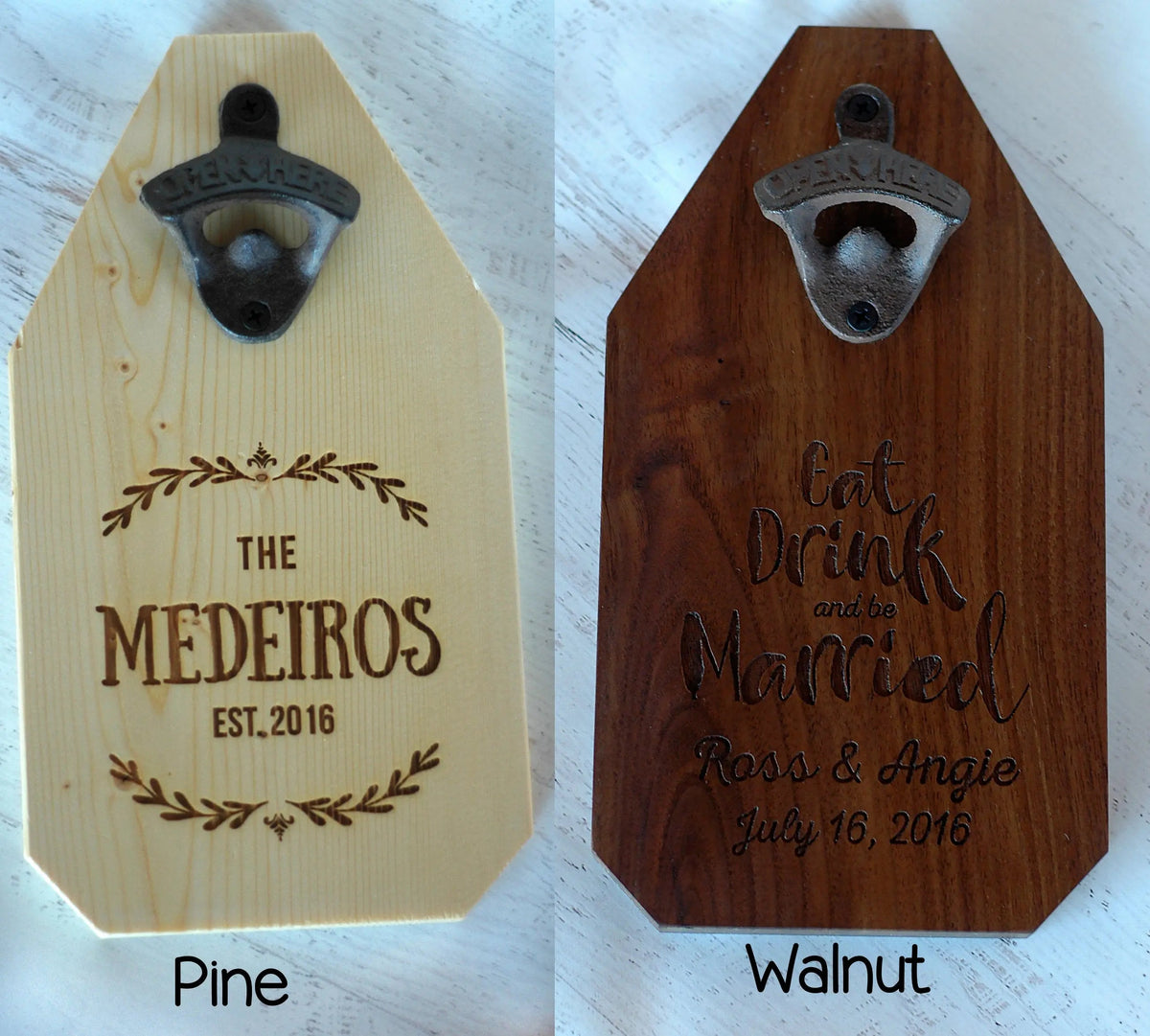 Personalized Brewery Sign - Custom Wood Sign - Rustic Beer Bottle Opener