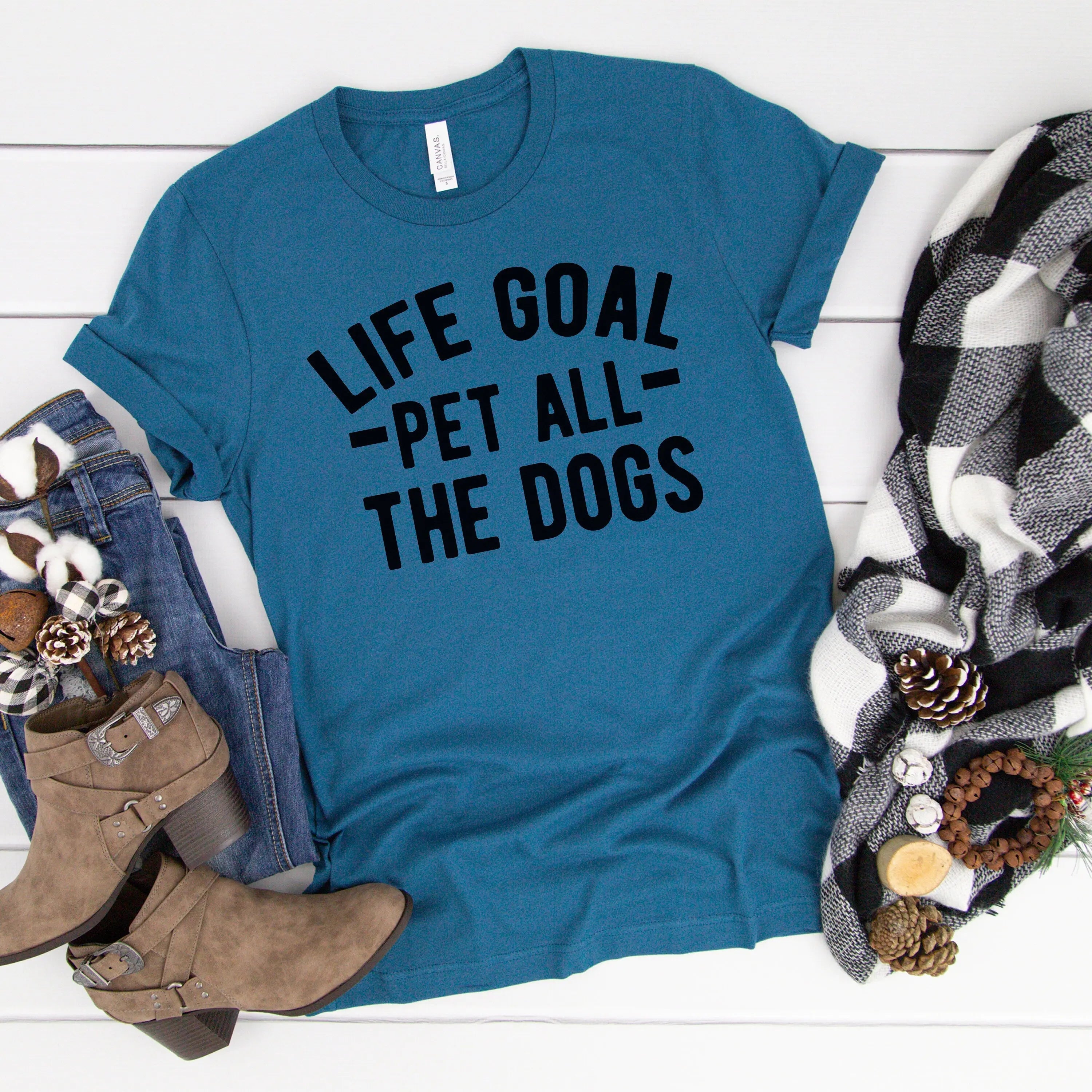 dog lover gift - Life Goal Pet All The Dogs Graphic T-shirt