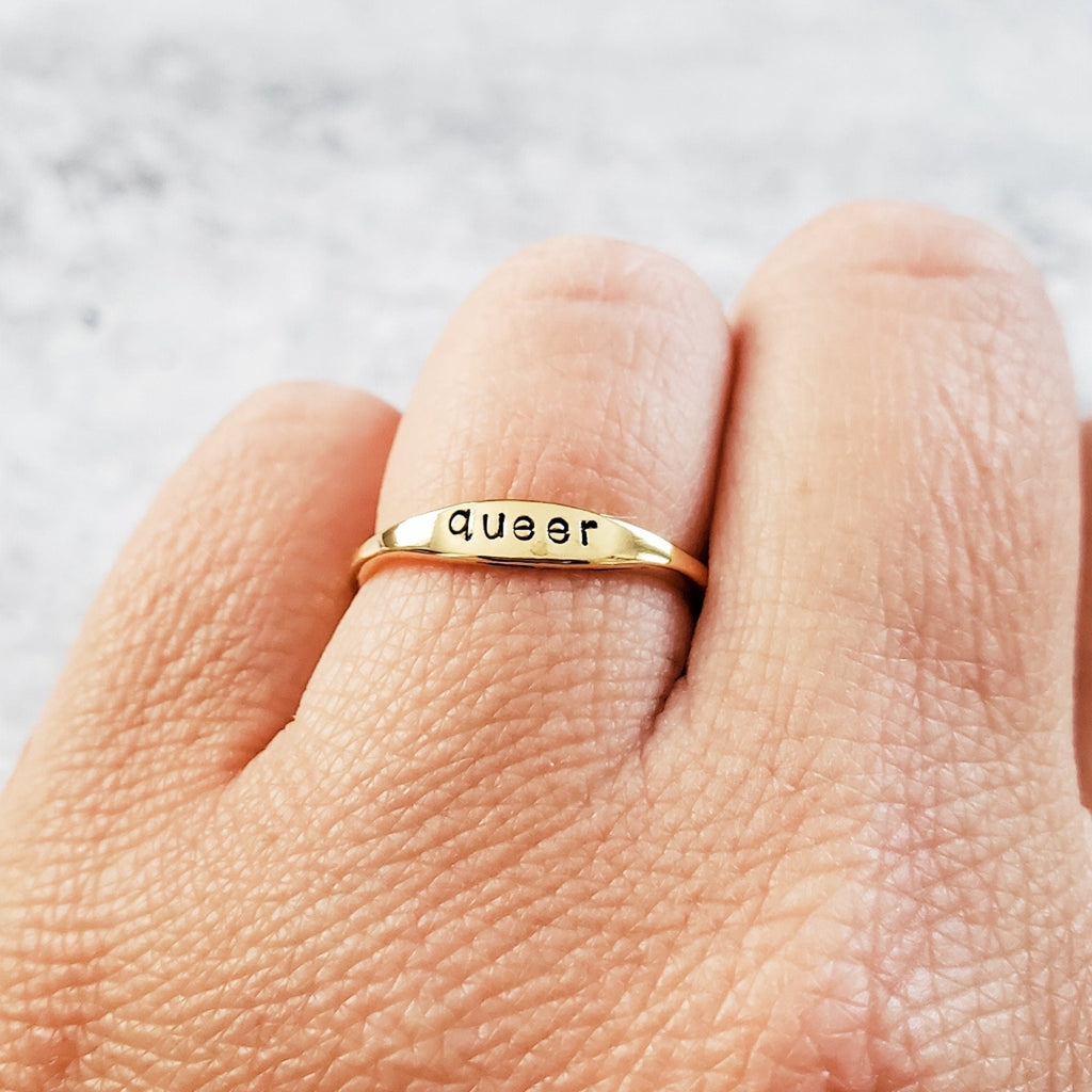 Vote Dainty Ring: Sterling Silver or Gold Plated