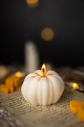 Pumpkin Soy Candle - Fall & Halloween Decor, Pumpkin Shaped, Scented