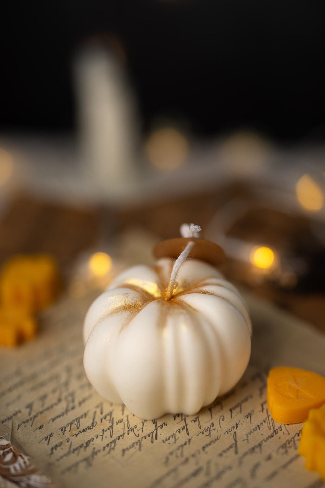 Pumpkin Soy Candle - Fall & Halloween Decor, Pumpkin Shaped, Scented