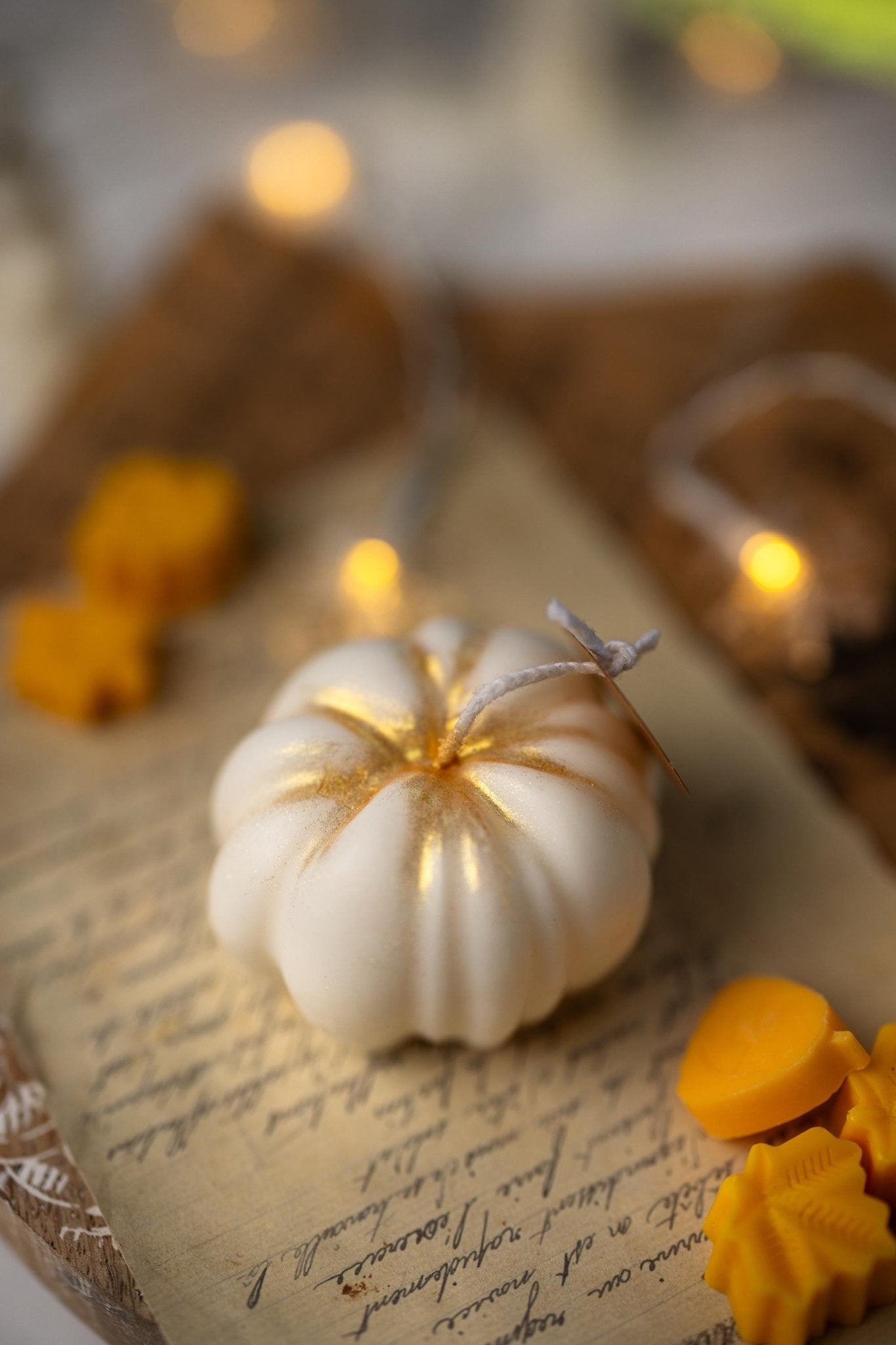 Pumpkin Soy Candle - Fall & Halloween Decor, Pumpkin Shaped, Scented