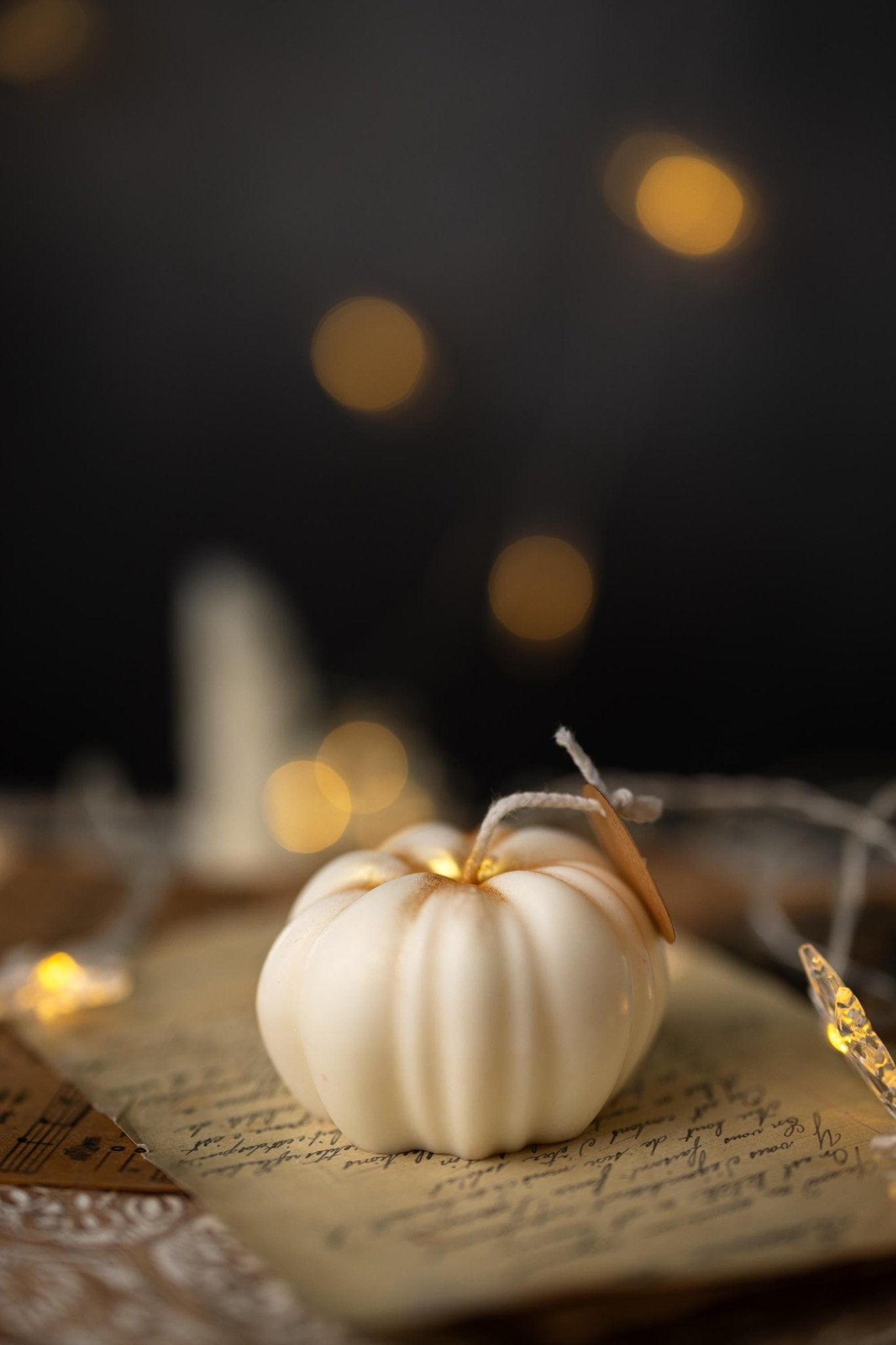 Pumpkin Soy Candle - Fall & Halloween Decor, Pumpkin Shaped, Scented