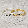 Vote Dainty Ring: Sterling Silver or Gold Plated
