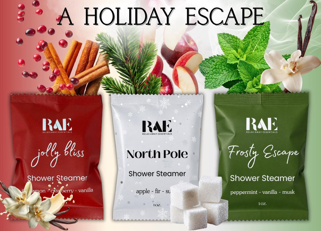 Santa's Spa Shower Steamers 6 Pack | Christmas Gift | Spa Gift | Stocking Stuffer | Aromatherapy | Handmade Gift | Holiday Spa