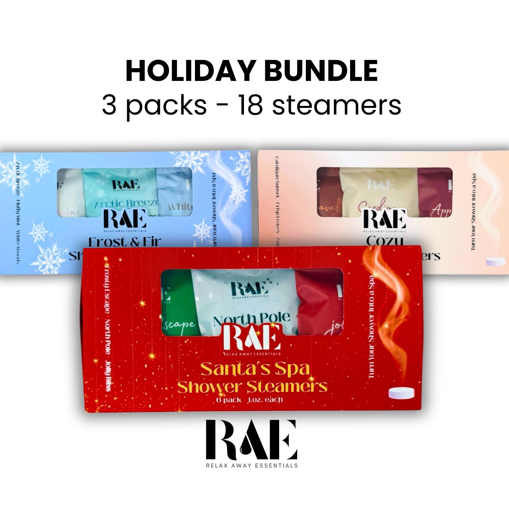 18 Shower Steamers | Holiday Bundle Shower Steamers | Spa Gift | Stocking Stuffer | Christmas Holiday Gift