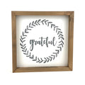 Grateful Wreath Framed Saying