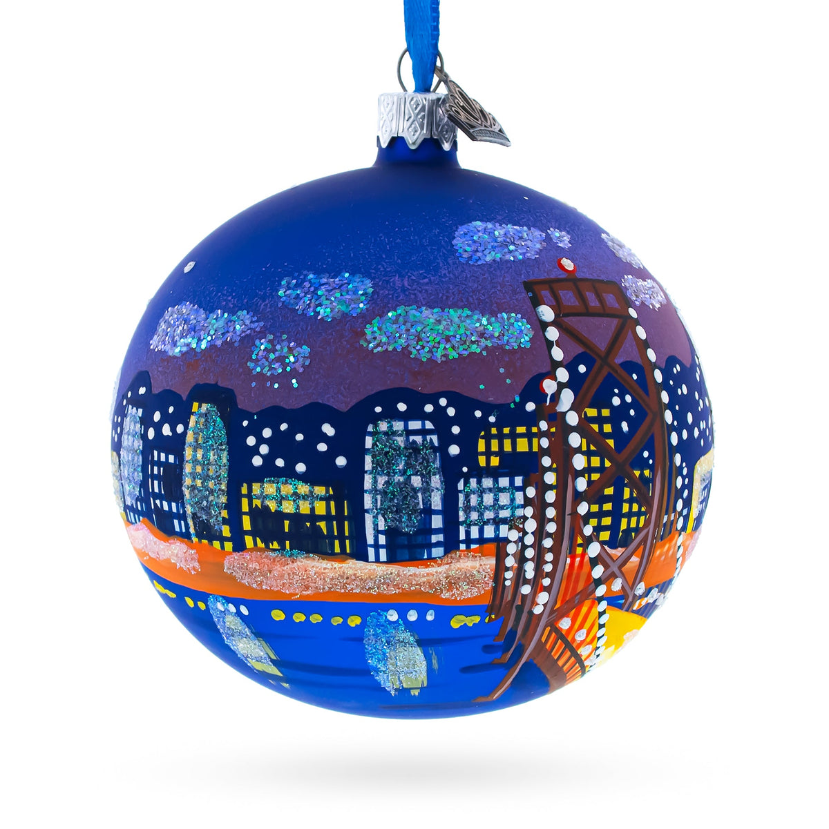 San Francisco, California Glass Ball Christmas Ornament 3.25 Inches