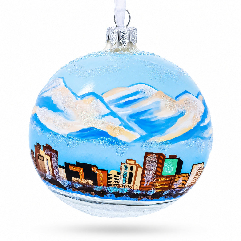 Anchorage, Alaska Glass Ball Christmas Ornament 4 Inches