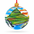 Kirkjufell Mountain, Iceland Glass Ball Christmas Ornament 4 Inches