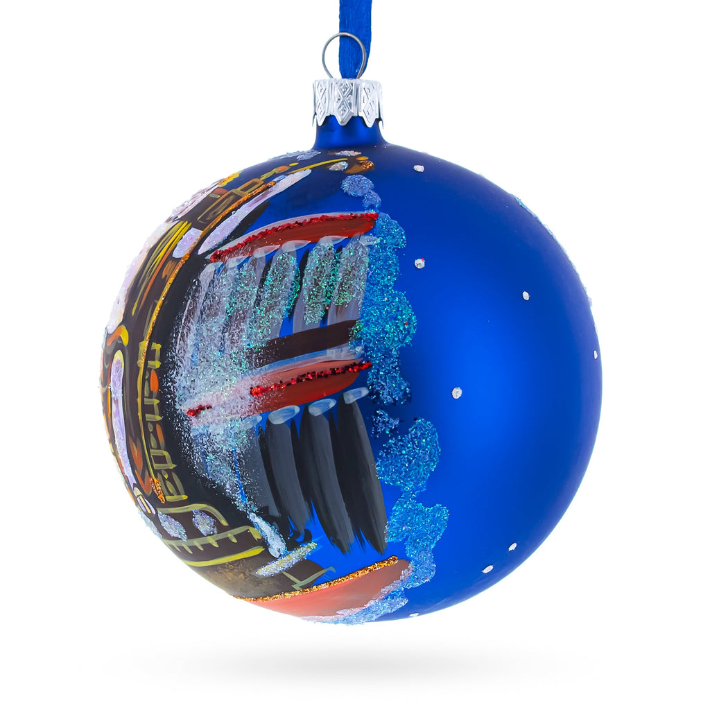 Statue of Zeus in Olympia, Greece Glass Ball Christmas Ornament 4 Inches