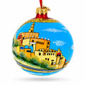 Jaffa Old City, Tel Aviv, Israel Glass Ball Christmas Ornament 4 Inches