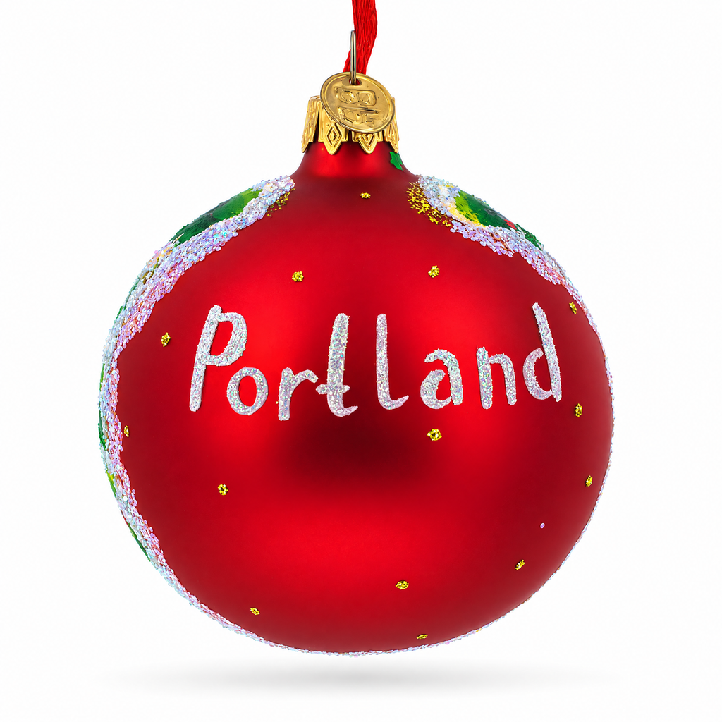 International Rose Test Garden in Portland, Oregon Glass Ball Christmas Ornament 3.25 Inches
