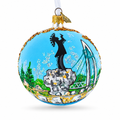 The Keeper of the Plains, Wichita, Kansas Glass Ball Christmas Ornament 4 Inches