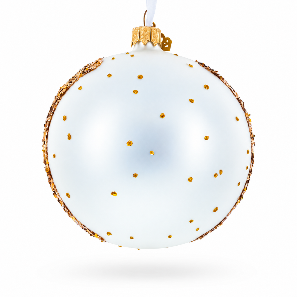 Village Road Painting Glass Ball Christmas Ornament 4 Inches