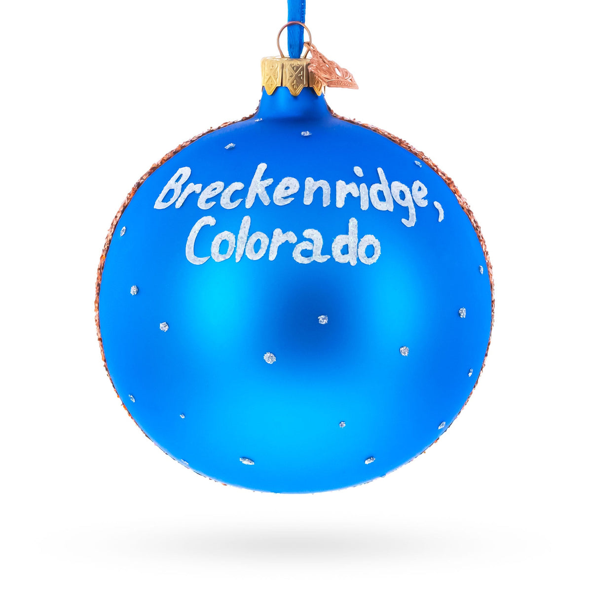 Breckenridge Ski Resort, Colorado Glass Ball Christmas Ornament 4 Inches