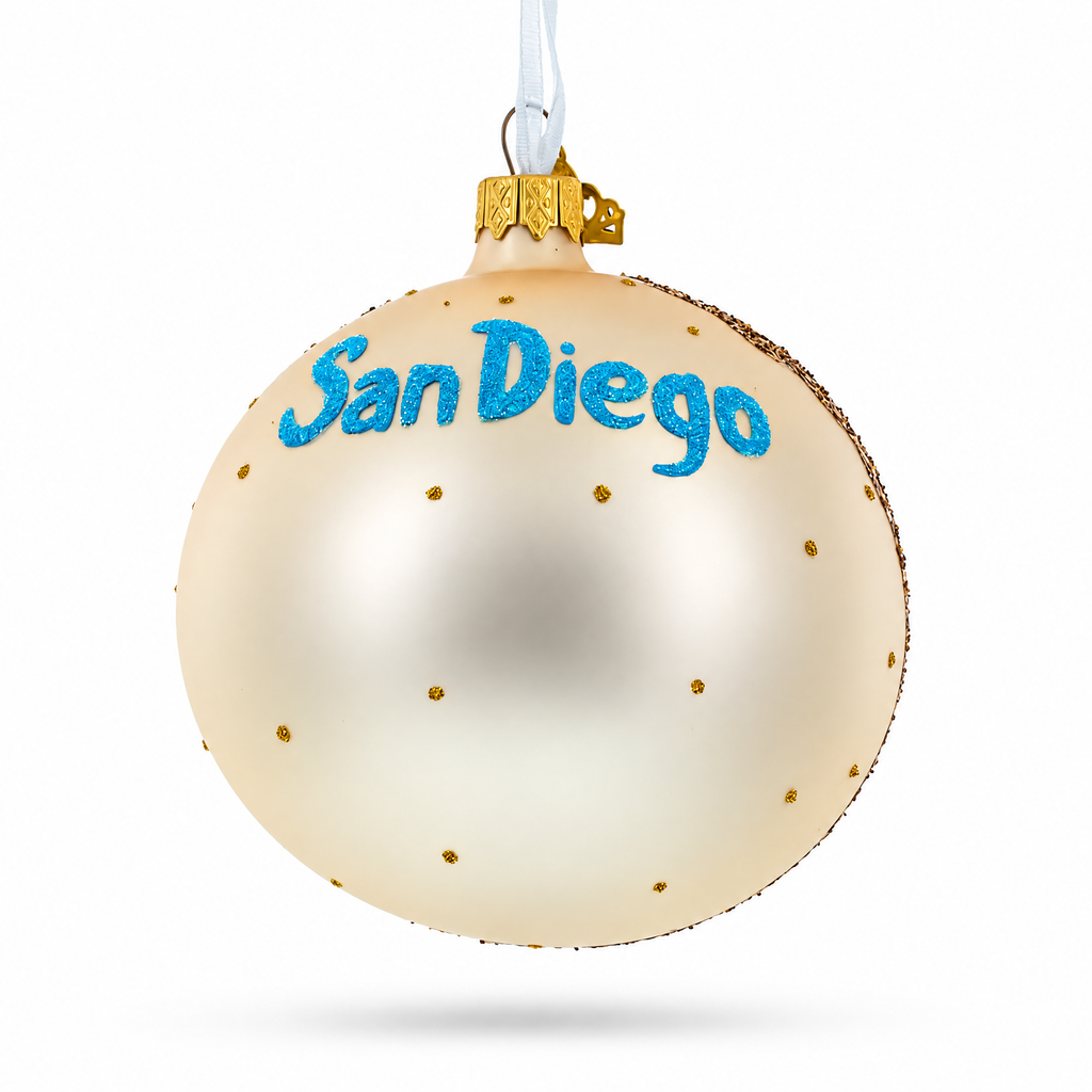 Balboa Park, San Diego, California Glass Ball Christmas Ornament 4 Inches