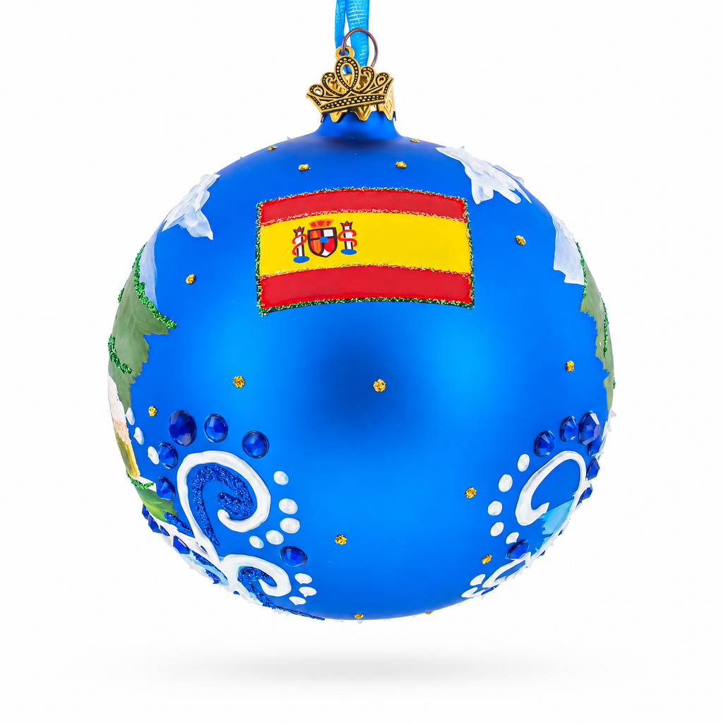 Cathedral of Santa Maria of Palma (La Seu), Mallorca, Spain Glass Ball Christmas Ornament