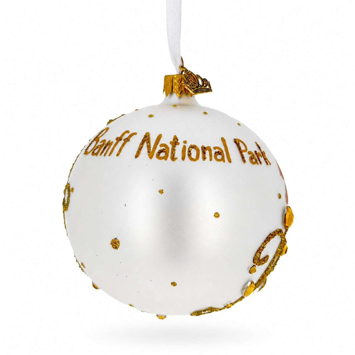 Banff National Park, Alberta, Canada Glass Christmas Ornament