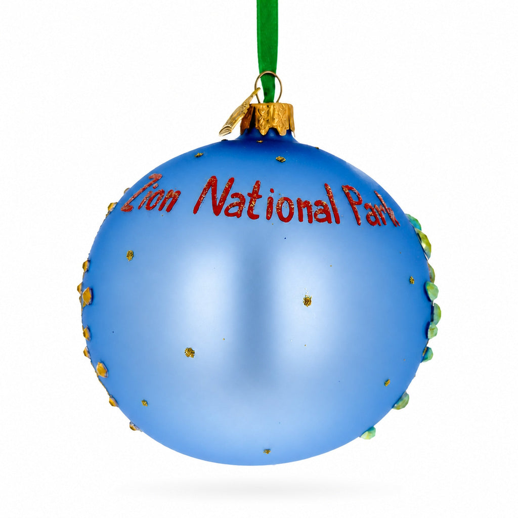 Zion National Park, Utah Glass Christmas Ornament