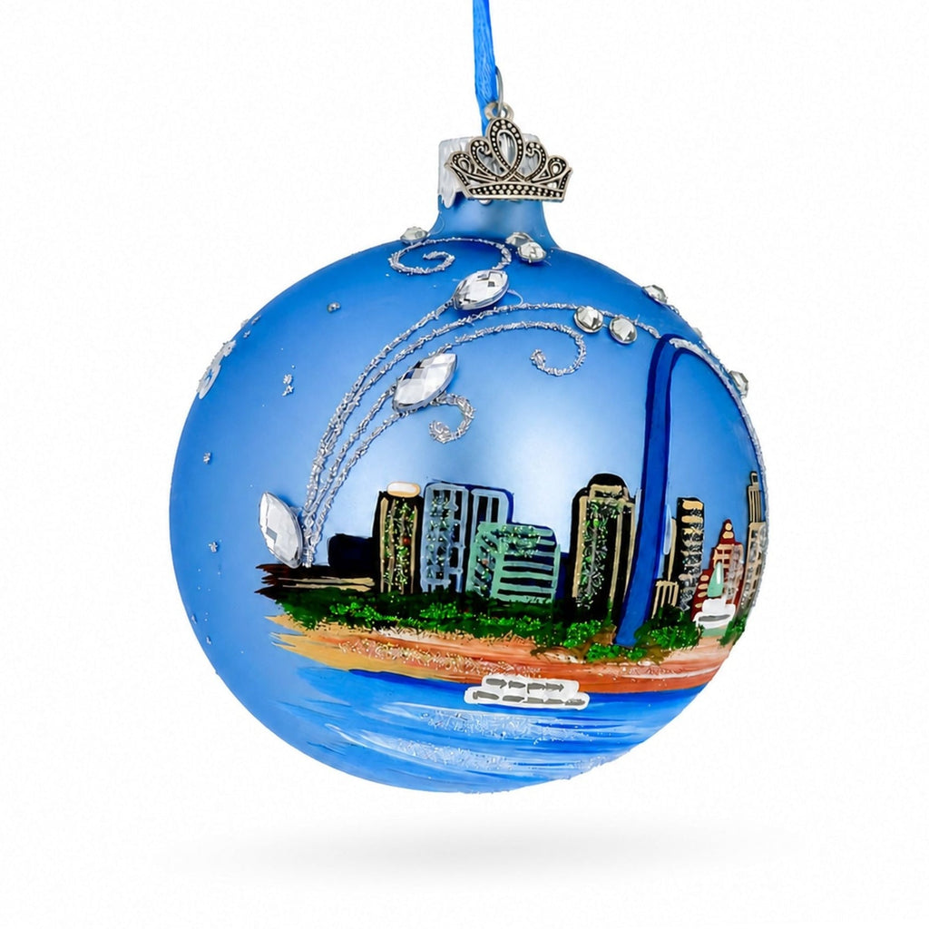 Gateway Arch, St. Louis, Missouri Glass Christmas Ornament