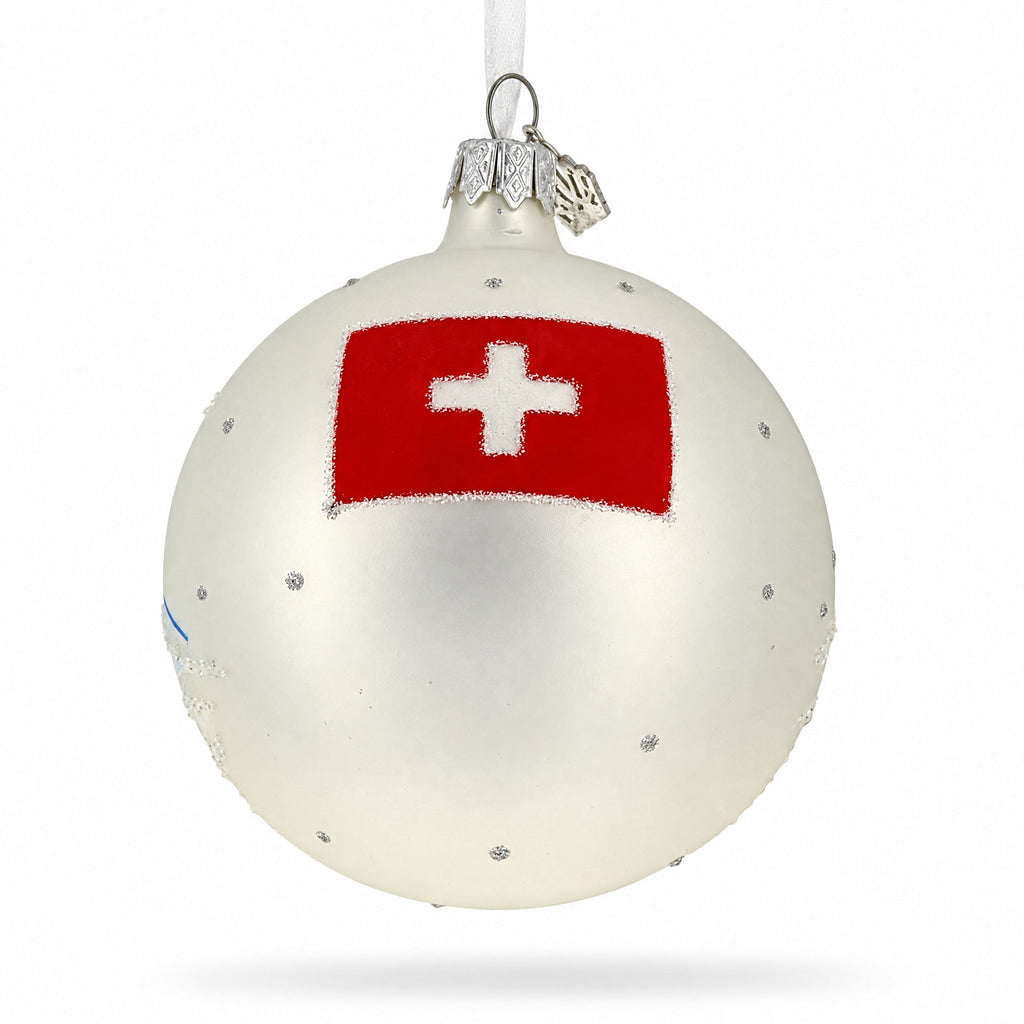 St. Moritz, Switzerland Glass Ball Christmas Ornament