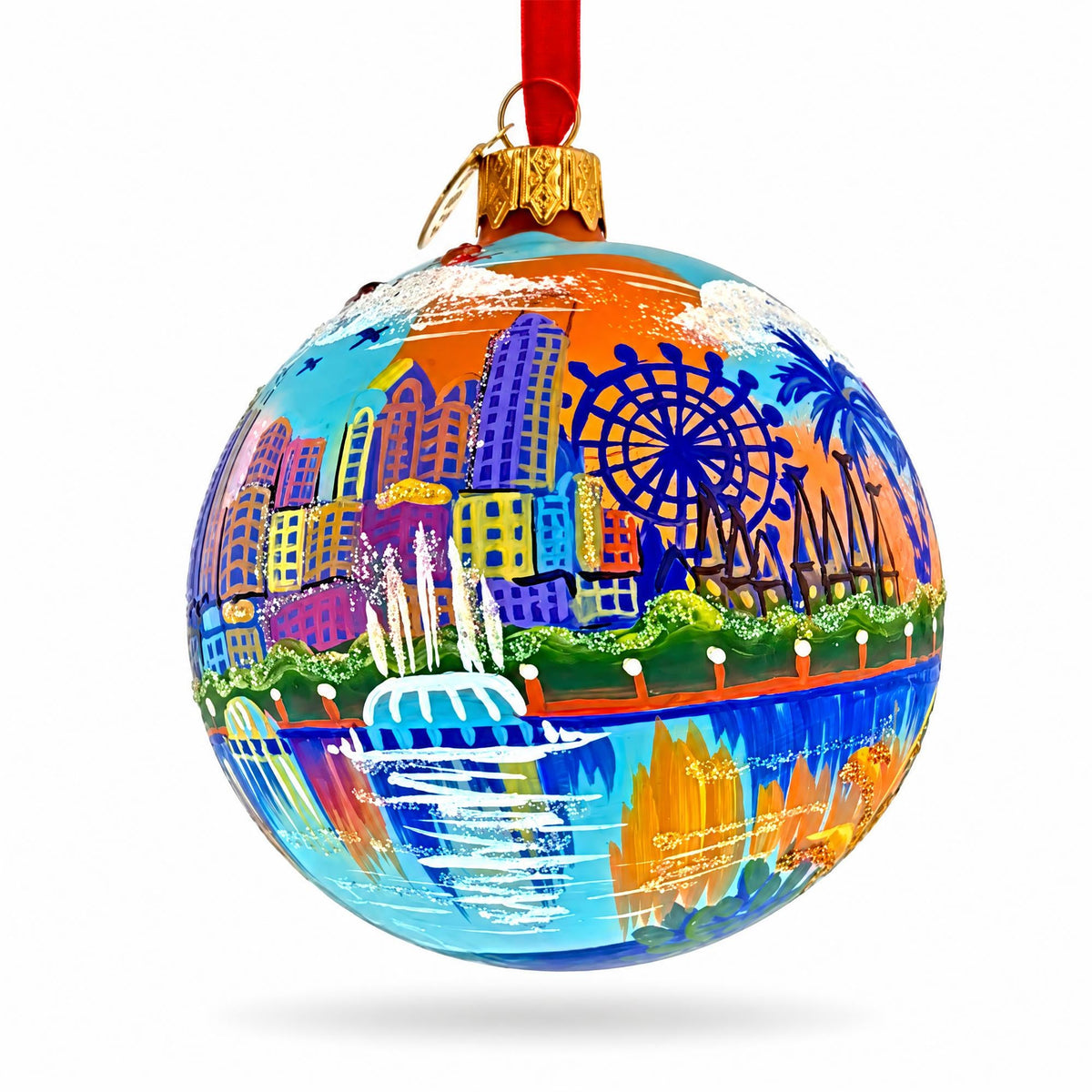 Orlando, Florida Glass Ball Christmas Ornament