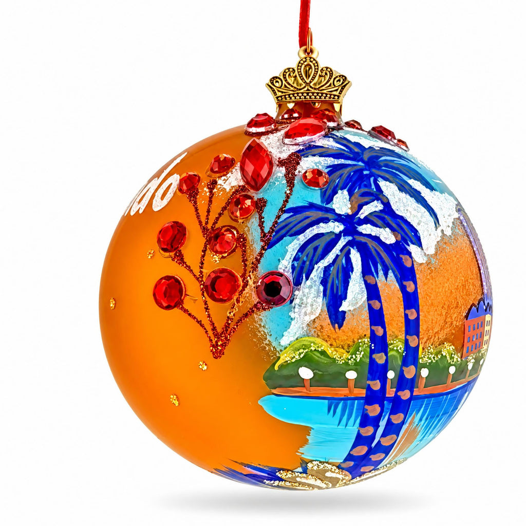 Orlando, Florida Glass Ball Christmas Ornament