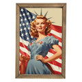 Vintage Lady Liberty Framed Art