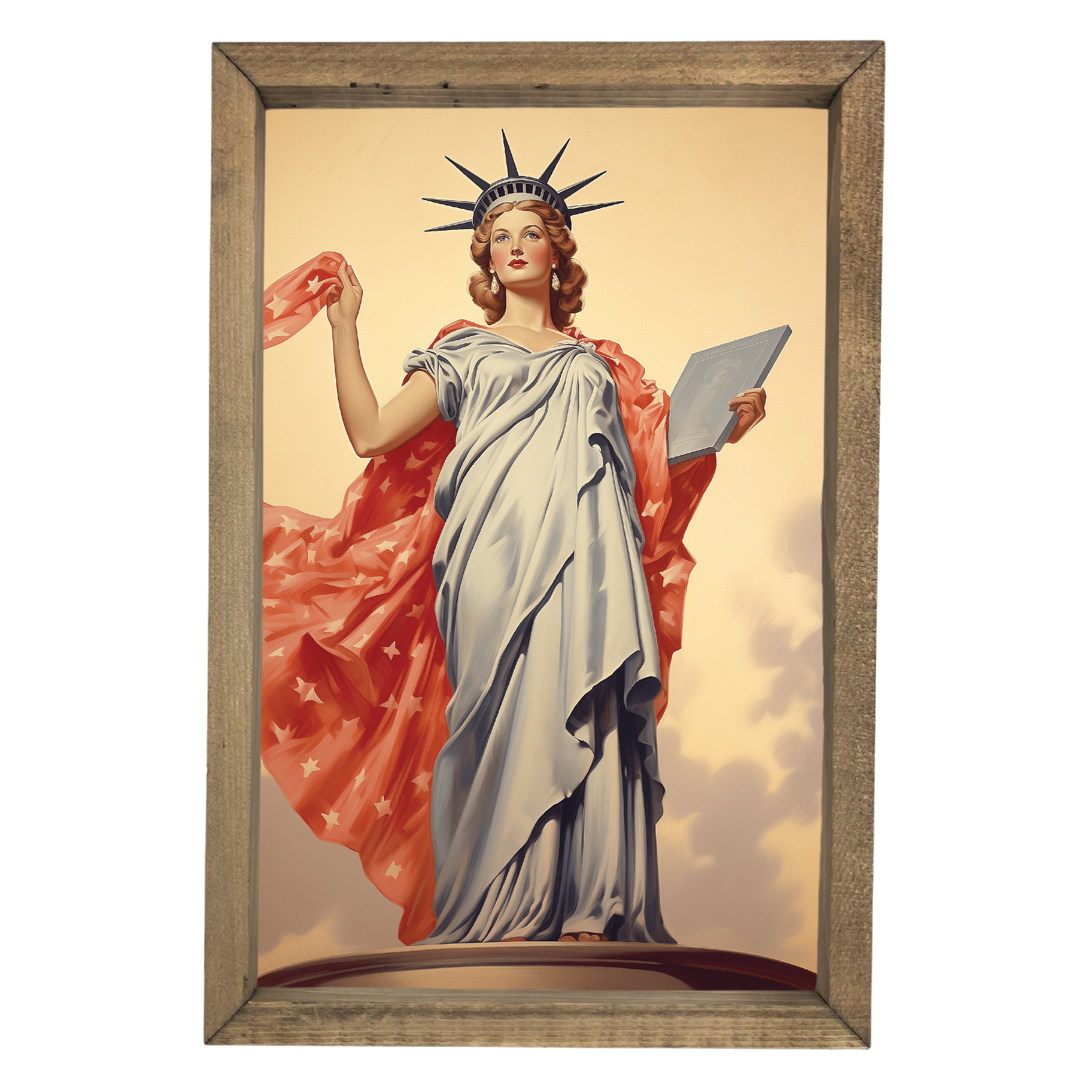 Lady Liberty with Sash Framed Art