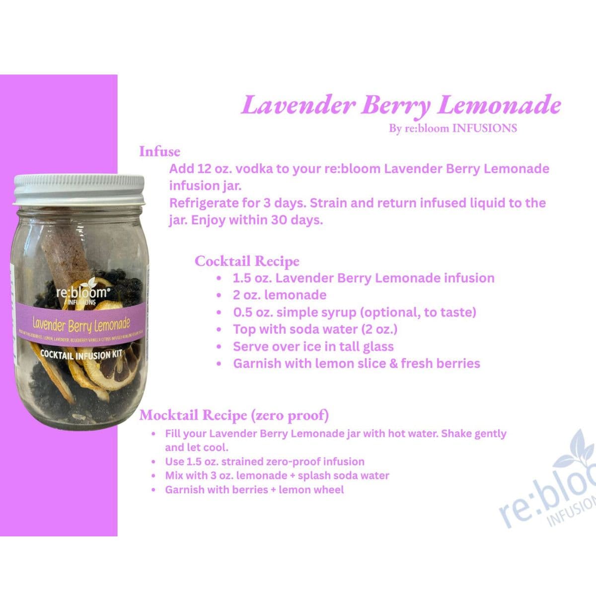 Lavender Berry Lemonade Infusion Kit