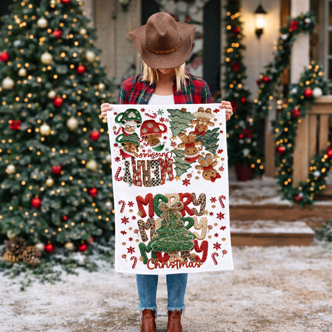 Merry Gingerbread Kitchen Towel