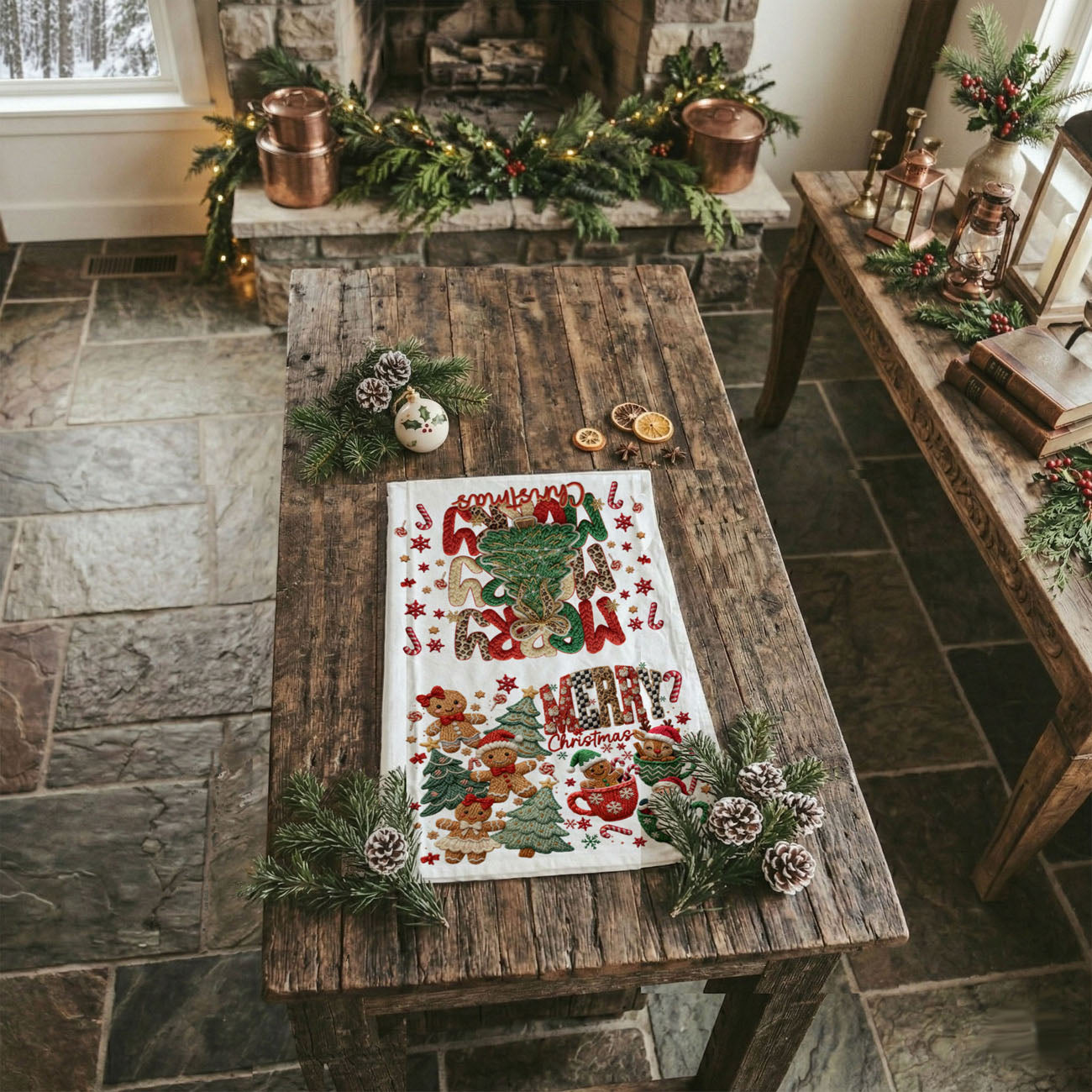 Merry Gingerbread Kitchen Towel